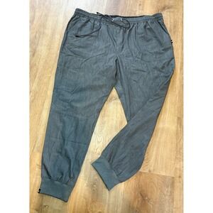 Beyond‎ Scrubs Women's XL Grey Joy Jogger Pants Drawstring Elastic Waist
